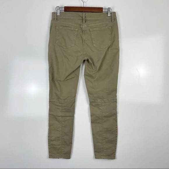J.Crew Green Seamed Motorcycle Ankle Jeans Sz 27 - Picture 2 of 11